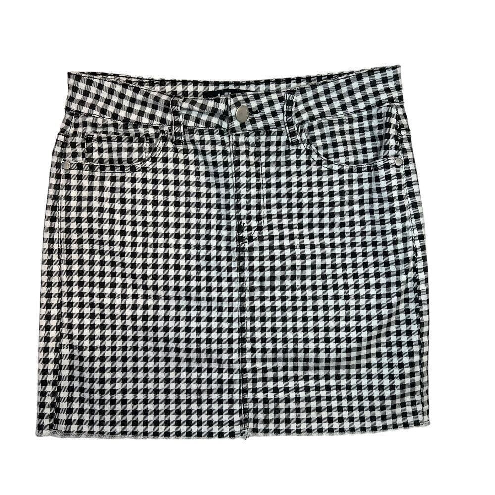 Dollhouse Mini Skirt Checker Print High Waisted Skirt Size 28